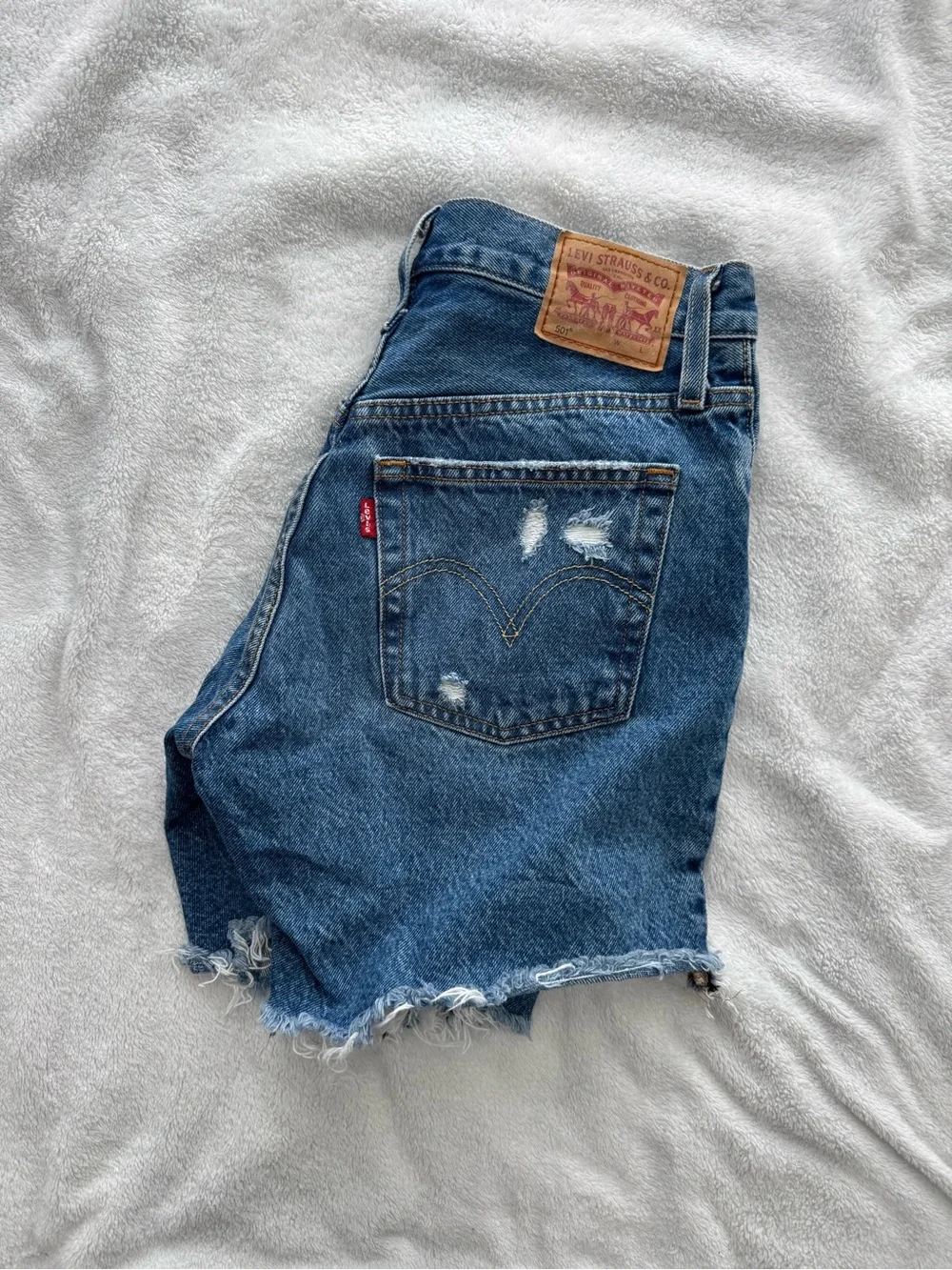 Levi's Distressed Denim Shorts